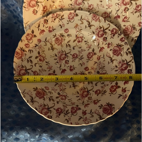 (2) VINTAGE NASCO ROSE GARDEN 8 1/4” BOWLS - Picture 3 of 3